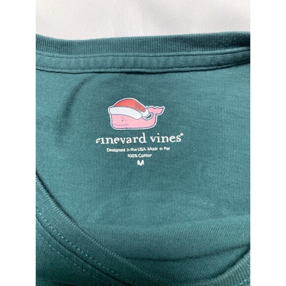 Vineyard Vines T-Shirt Women's Medium Green Christmas Long Sleeve Crew Neck - Picture 3 of 7